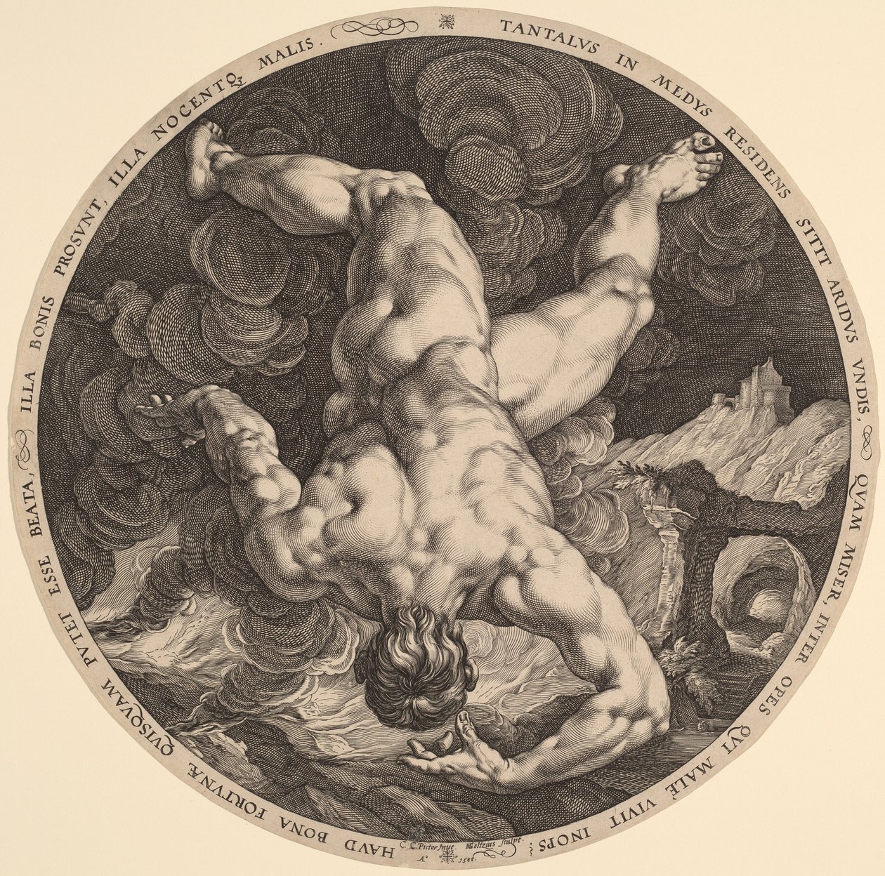 Tantalus von Hendrik Goltzius, after Cornelis Cornelisz van Haarlem