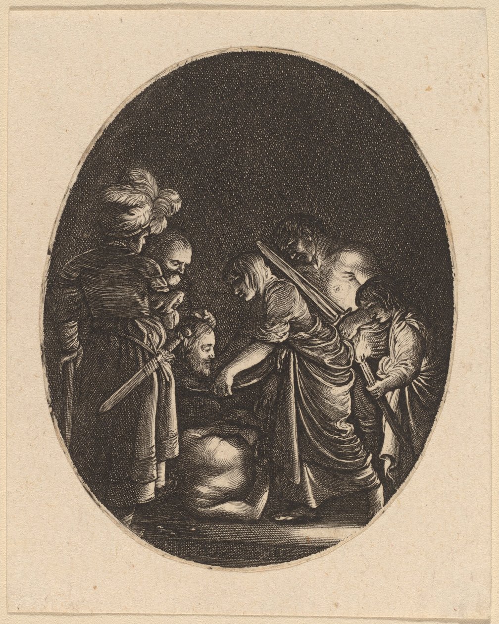 Die Enthauptung von Johannes dem Täufer von Hendrik Goudt after Adam Elsheimer