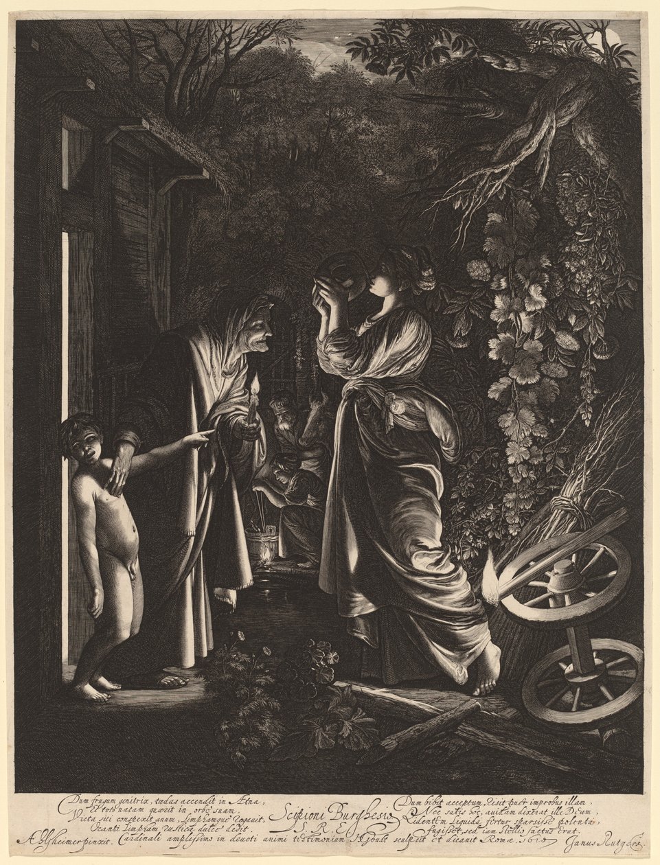 Die Verspottung der Ceres von Hendrik Goudt after Adam Elsheimer