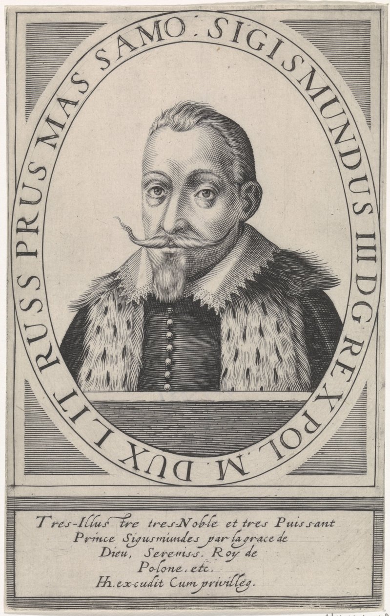 Porträt von Sigismund III. Vasa, König von Polen 1566-1632, 1608 von Hendrik Hondius the Elder
