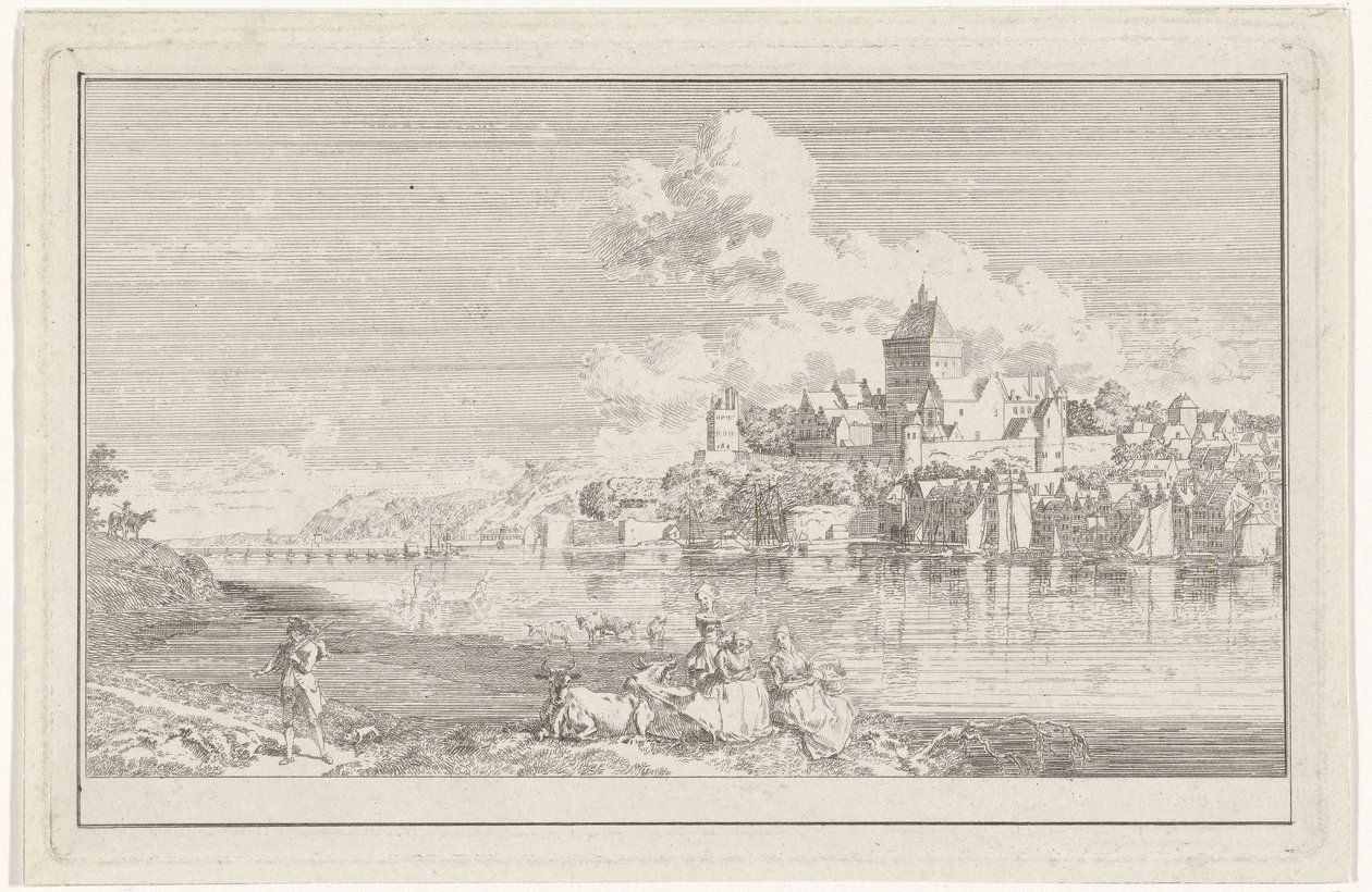 Ansicht des Valkhofs in Nijmegen von Hendrik Hoogers
