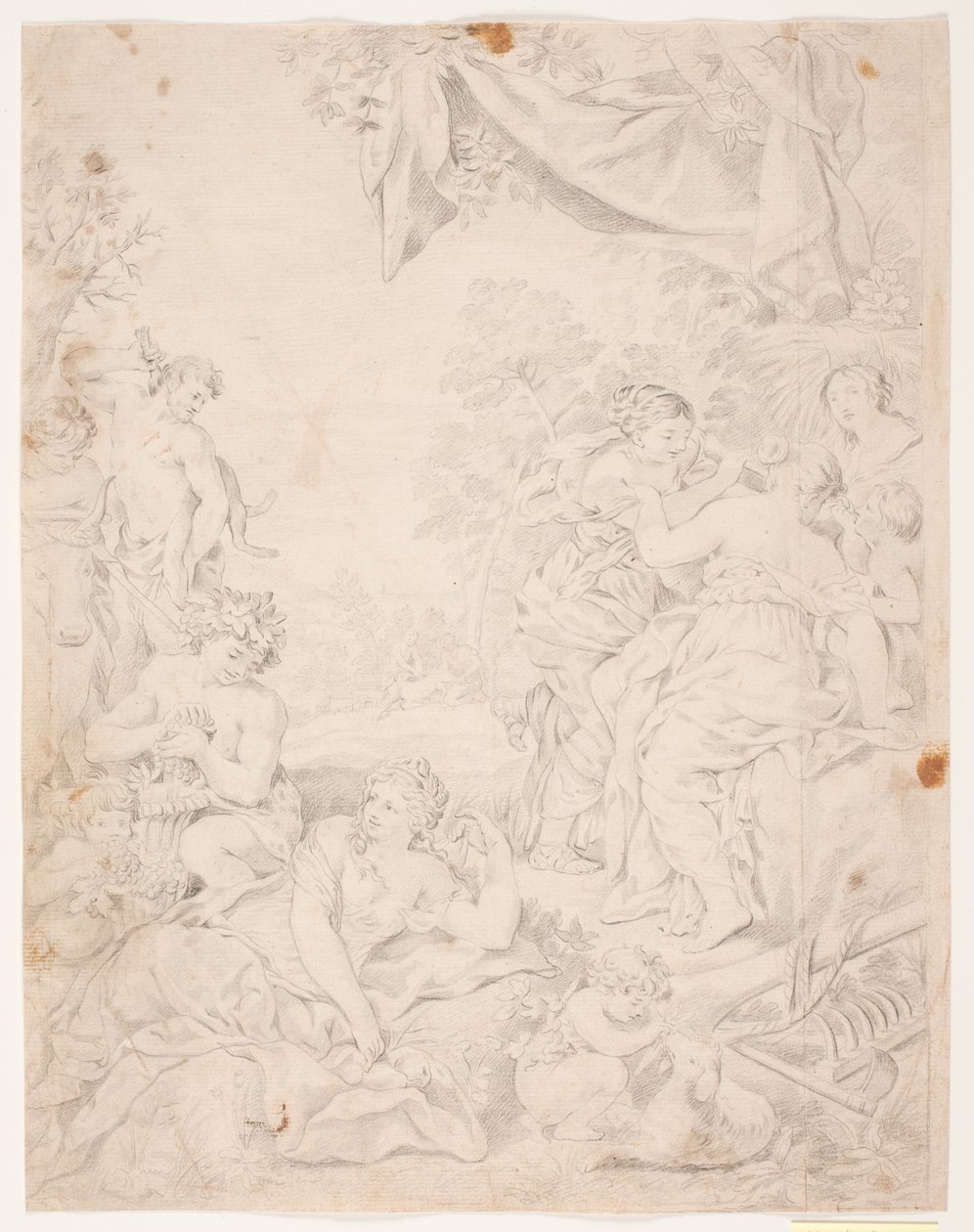 Silbernes Zeitalter. Studie nach Pietro da Cortonas Komposition in der Sala della Stuffa, Palazzo Pitti, Florenz von Hendrik Krock