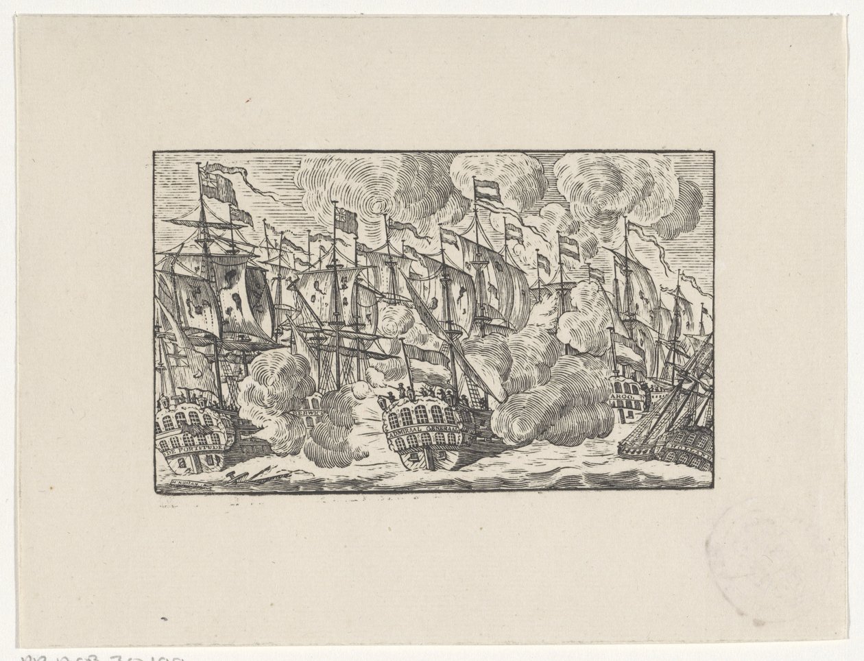 Schlacht bei der Doggerbank am 5. August 1781 von Hendrik Numan