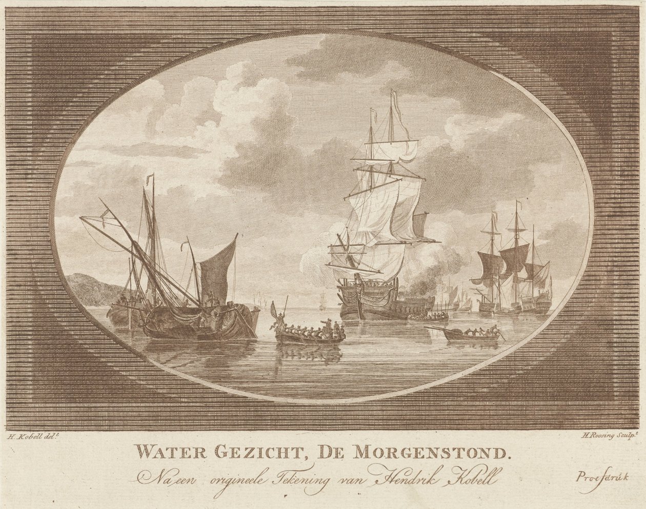Schiffe auf ruhigem Wasser von Hendrik Roosing