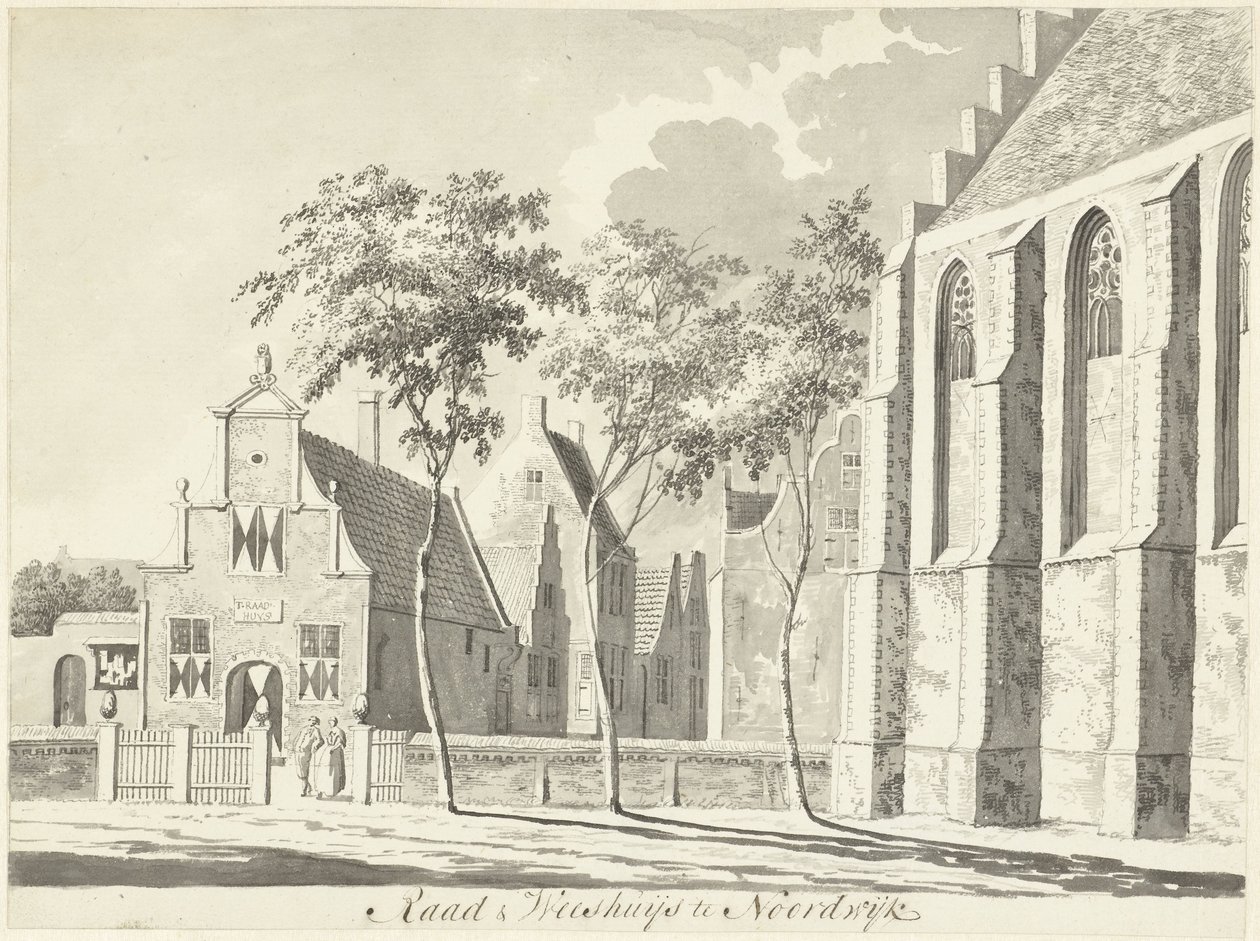 Rathaus und Waisenhaus in Noordwijk von Hendrik Tavenier