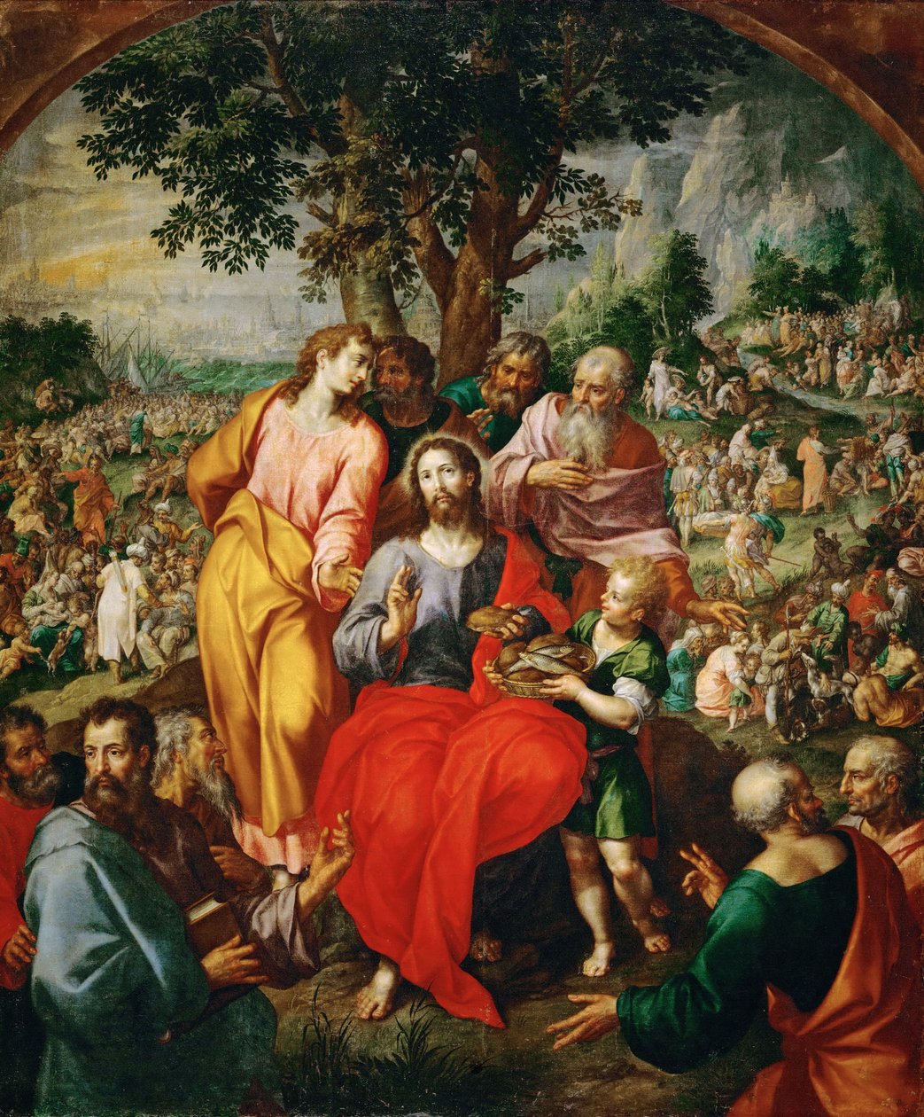 Das Wunder der fünf Brote und zwei Fische von Hendrik de Clerck