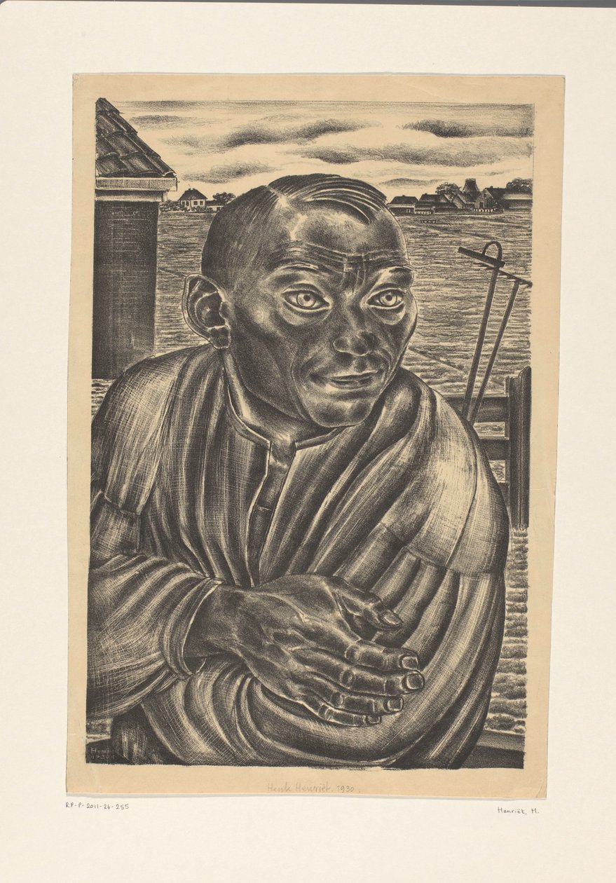 Porträt eines Bauern von Henk Henriët (signed by artist)