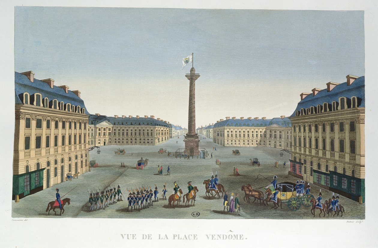 Der Place Vendome, ca. 1815-20 von Henri Courvoisier Voisin