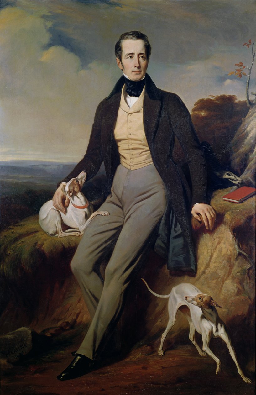 Porträt von Alphonse de Lamartine (1790-1869) 1830 von Henri Decaisne