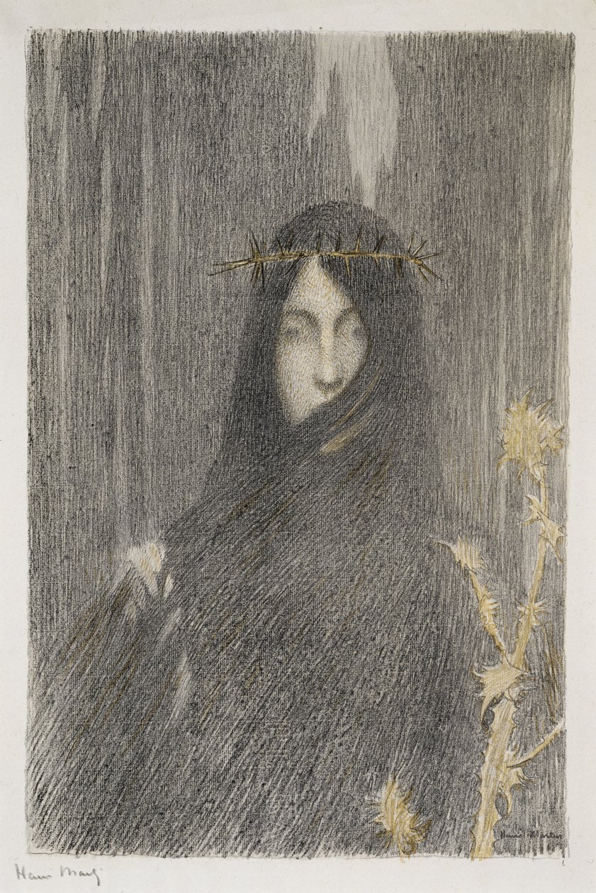 Tête de femme (Kopf einer Frau), 1897 von Henri Martin