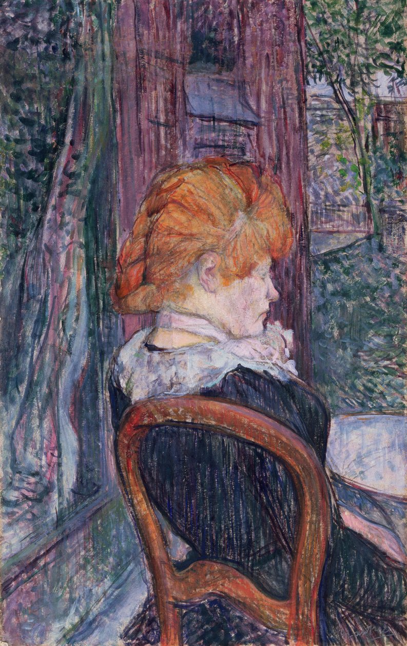 Sitzende Frau im Garten von Henri de Toulouse Lautrec