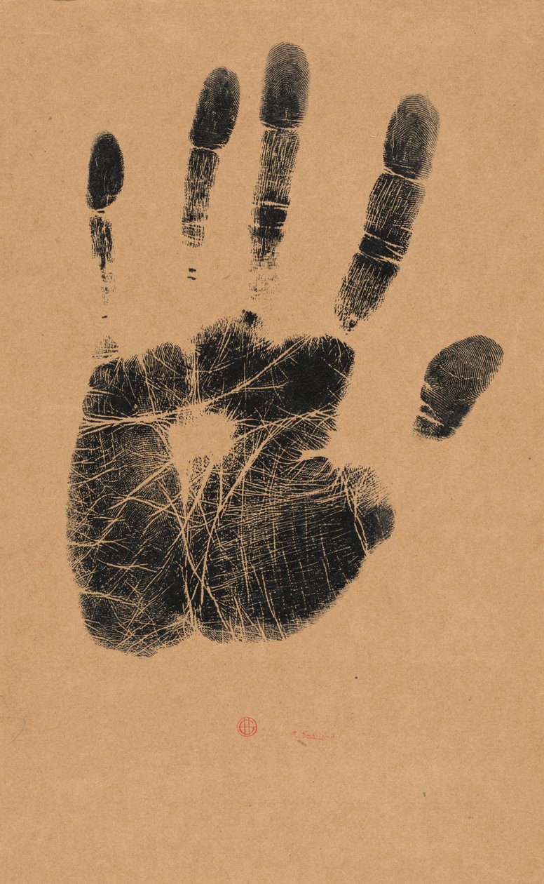 Die linke Hand des Künstlers von Henri-Charles Guérard