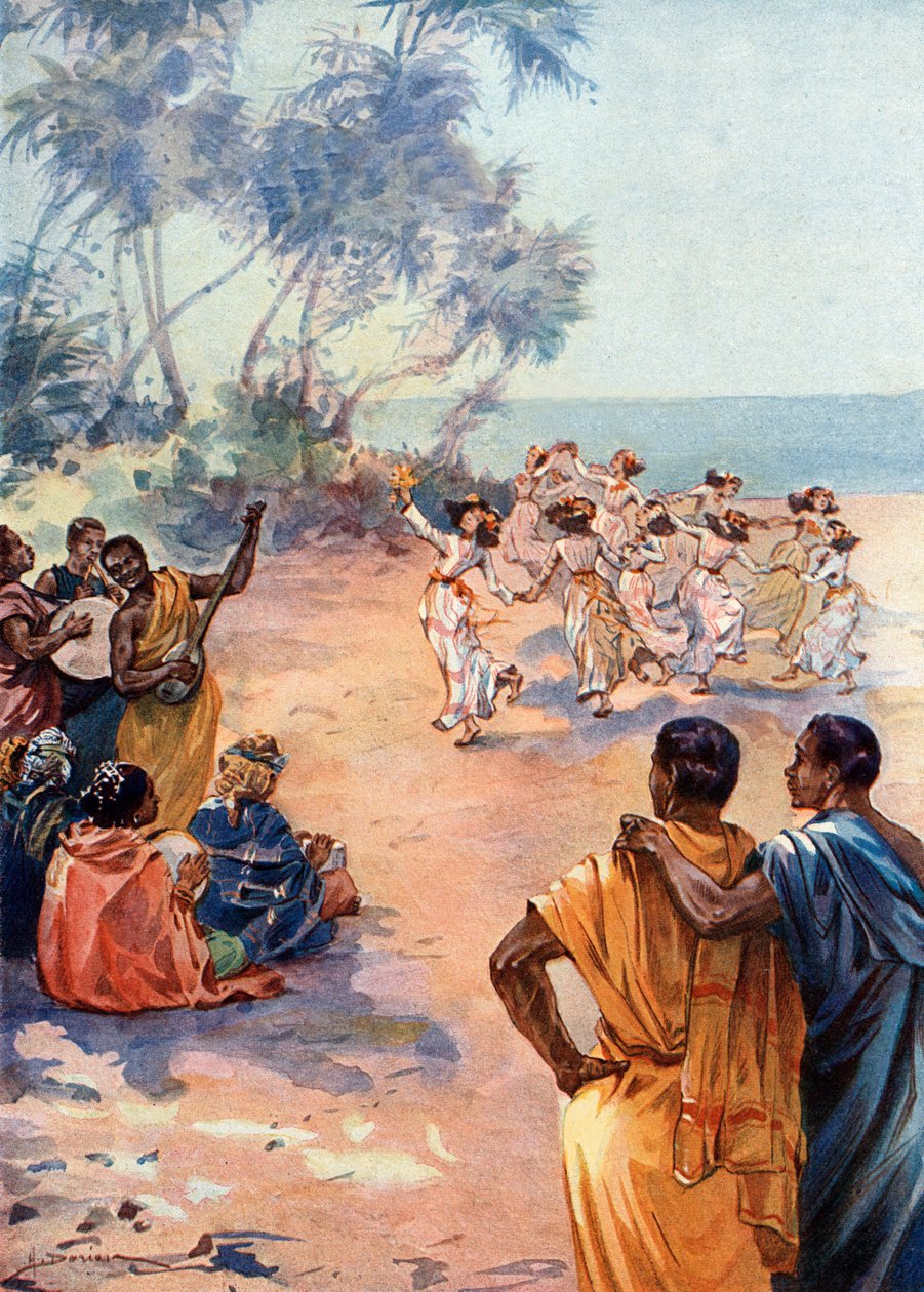 Ansicht von Tahiti unter der Herrschaft von Pomare IV (1813-1877) von Henri Gaston Darien