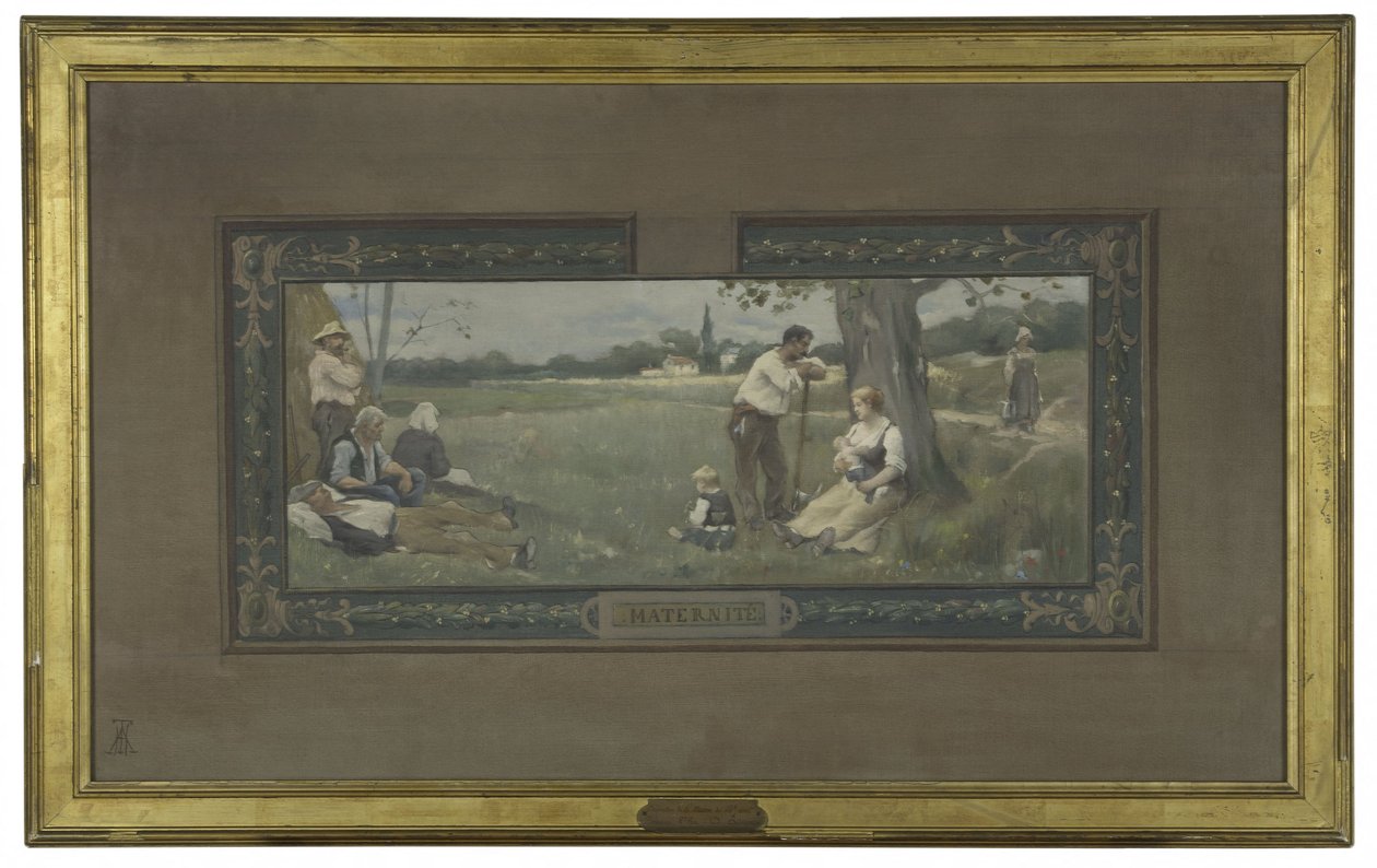 Skizze für den Hochzeitssaal des Rathauses des 14. Bezirks: Mutterschaft, 1889 von Henri Adrien Tanoux