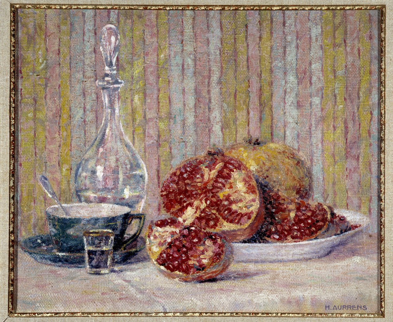 Stillleben mit Granatäpfeln von Henri Aurrens