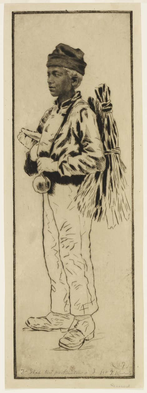 Der Schornsteinfeger, ca. 1890 (Radierung und Kaltnadel) von Henri Charles Guérard