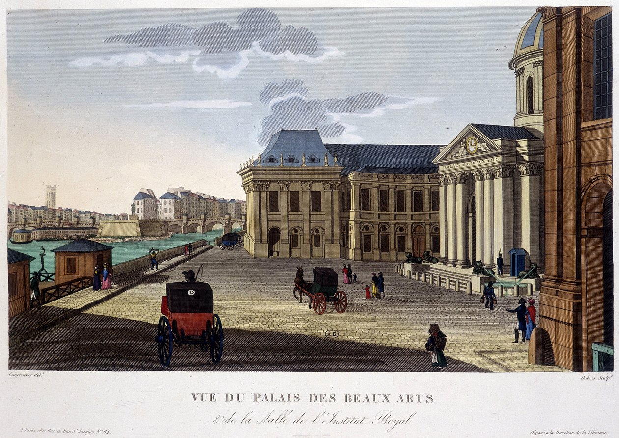 Palais des Beaux-Arts und des Instituts, um 1820 - in „Vues de Paris“ von Courvoisier von Henri Courvoisier Voisin