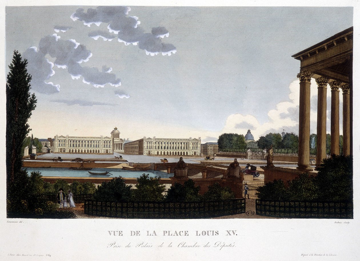 Ansicht des Place Louis XV - Paris von Courvoisier von Henri Courvoisier Voisin