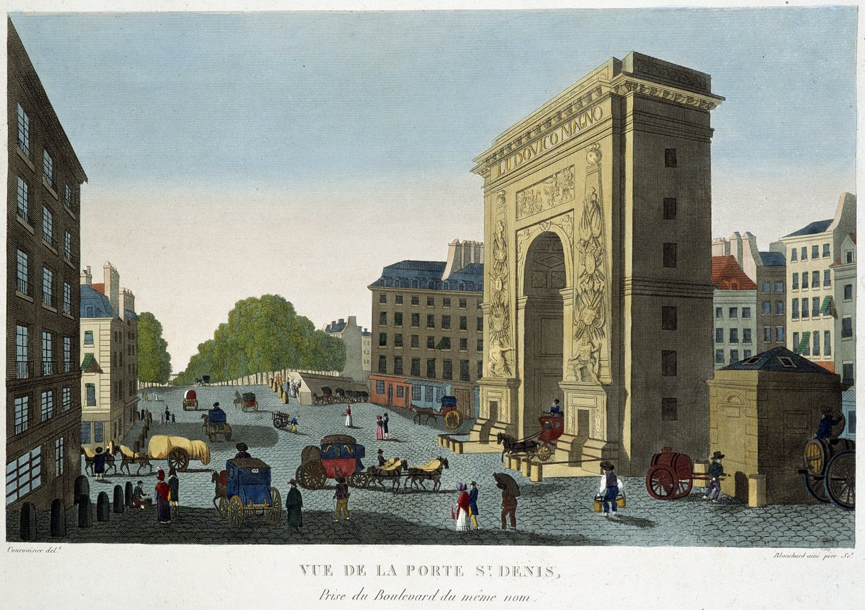 Vue de la Porte de Saint-Denis - in „Vues de Paris“ von Henri Courvoisier Voisin
