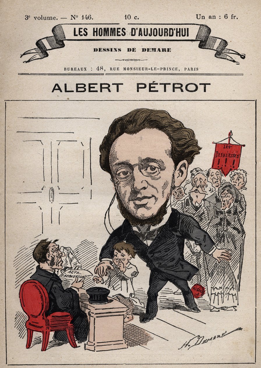 Karikatur von Albert Petrot (1837-1897) aus 