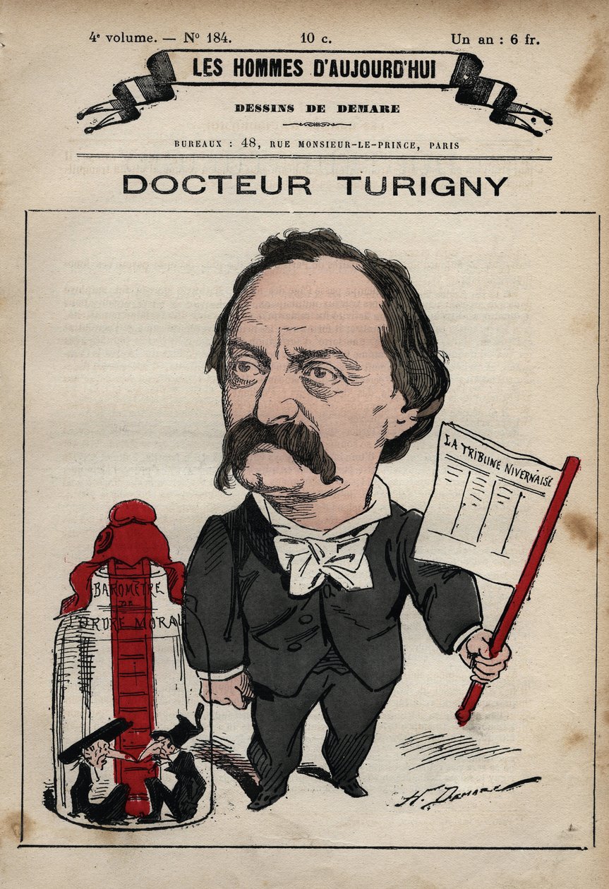 Karikatur von Jean Prosper Turigny 1822-1905 aus 