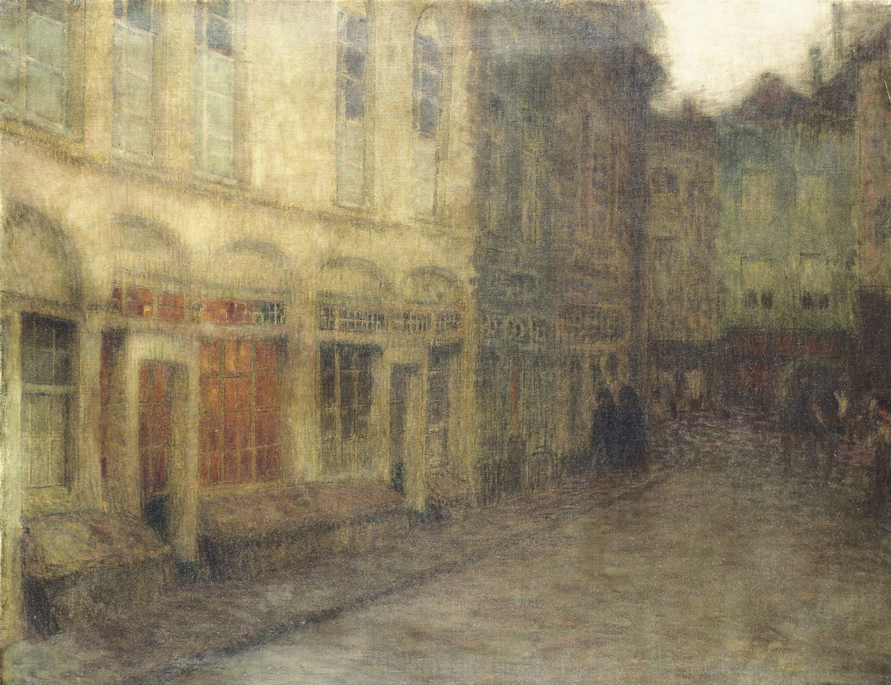 Platz in Ypern, Dämmerung, ca. 1898 von Henri Eugene Augustin Le Sidaner