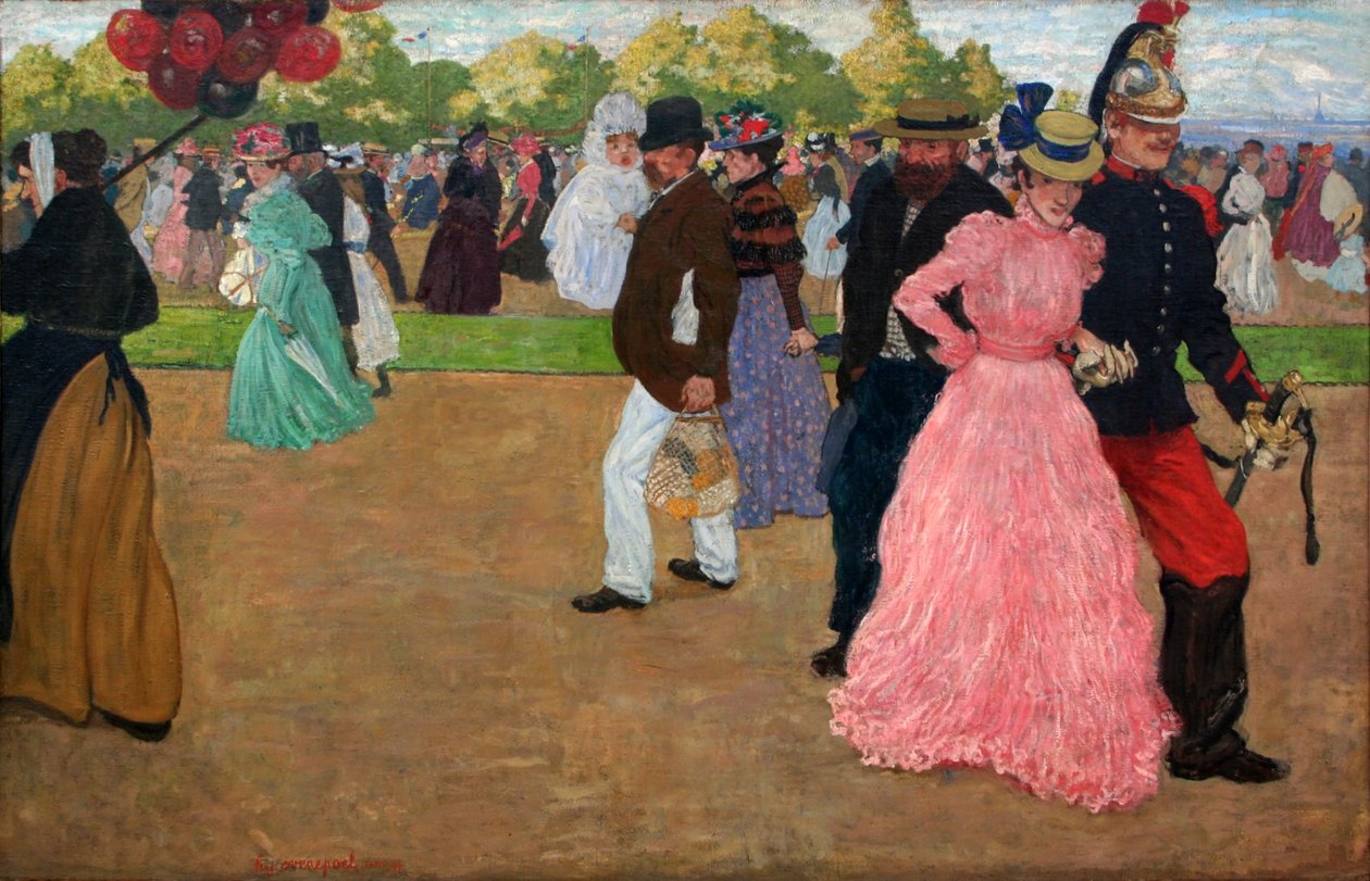 Sonntagsspaziergang im Bois de Boulogne von Henri Evenepoel
