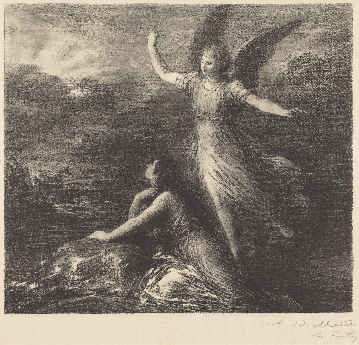 Debüt aus „Das Paradies und die Peri“ (2. Tafel) von Henri Fantin-Latour