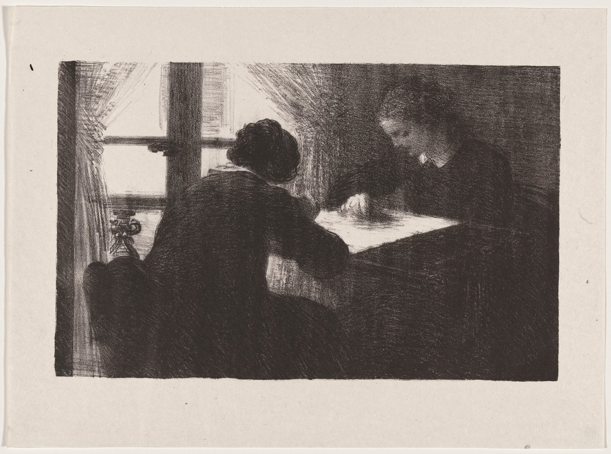 Interieur (Die Stickerinnen) von Henri Fantin-Latour