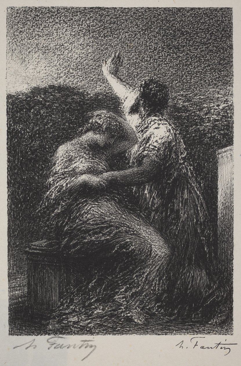Der Magier Balthasar und Fatime von Henri Fantin-Latour
