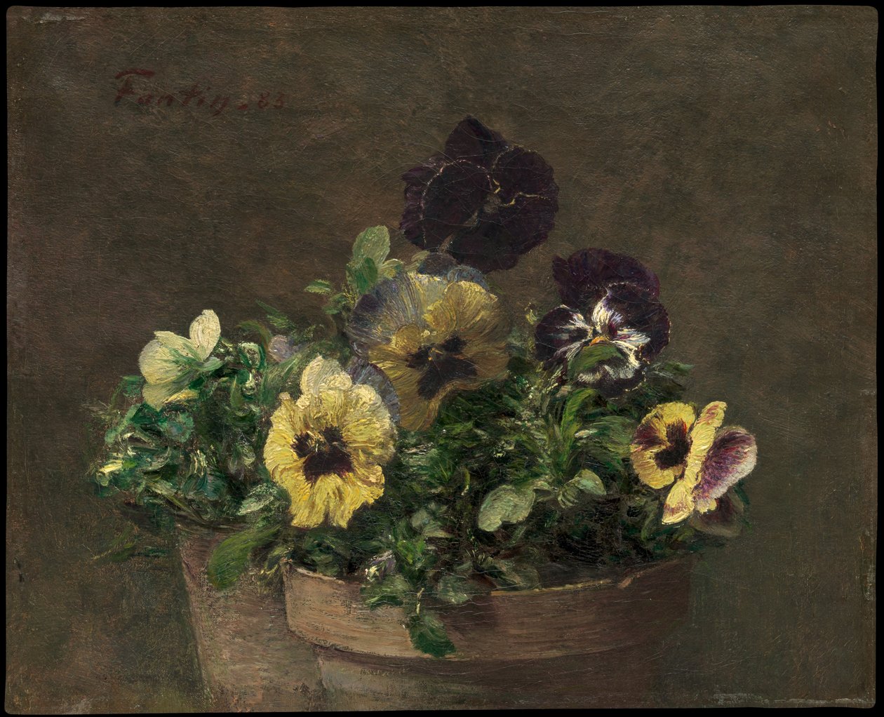 Stiefmütterchen im Topf von Henri Fantin-Latour