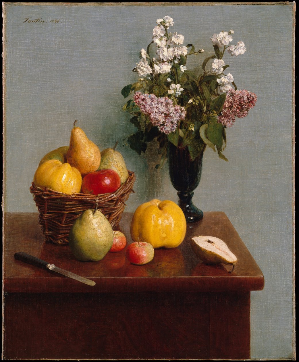 Stillleben mit Blumen und Früchten von Henri Fantin-Latour
