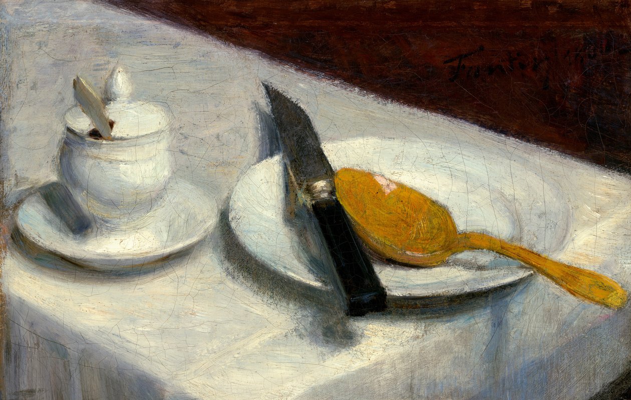 Stillleben mit Senftopf von Henri Fantin-Latour