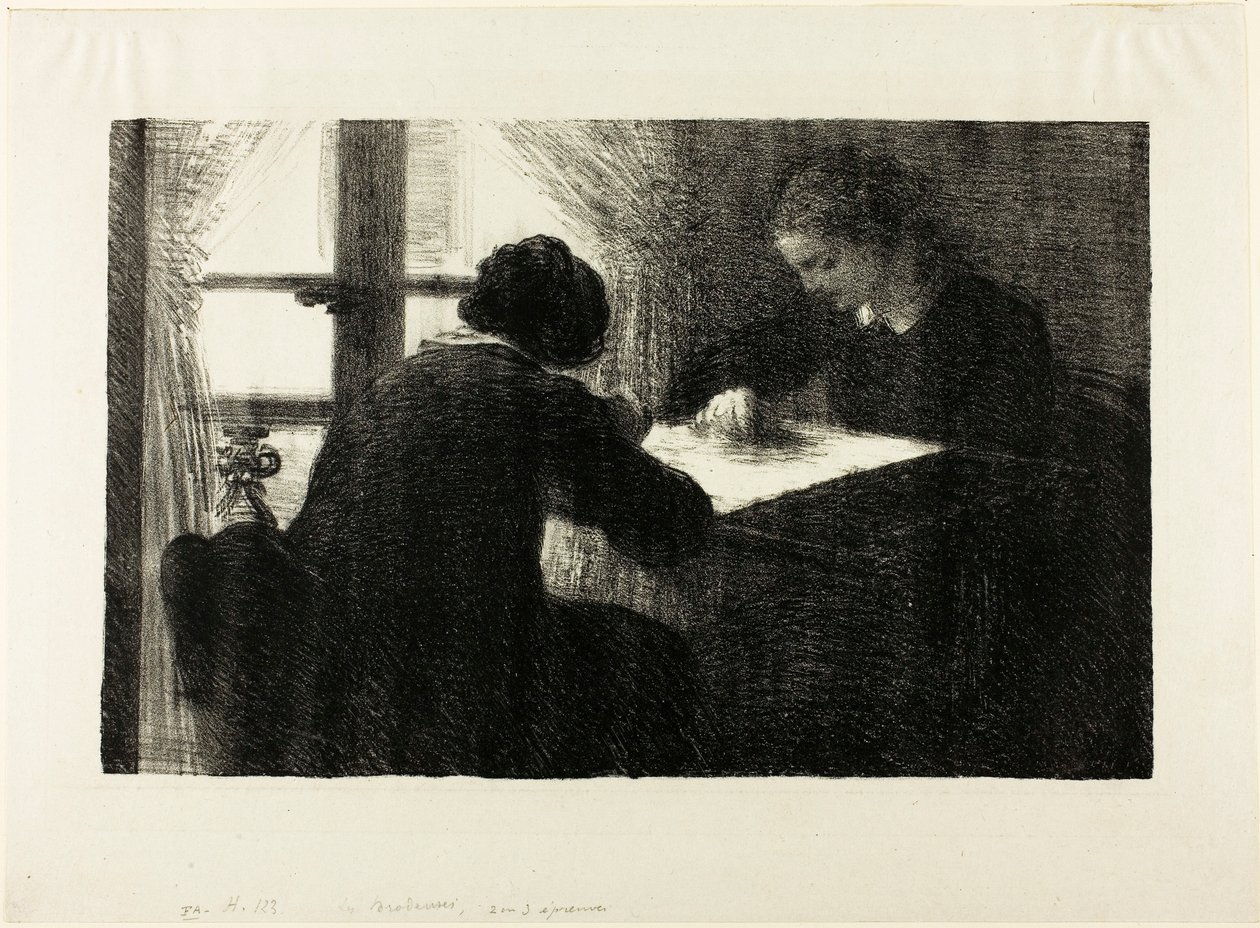 Die Stickerinnen, zweite Platte von Henri Fantin-Latour