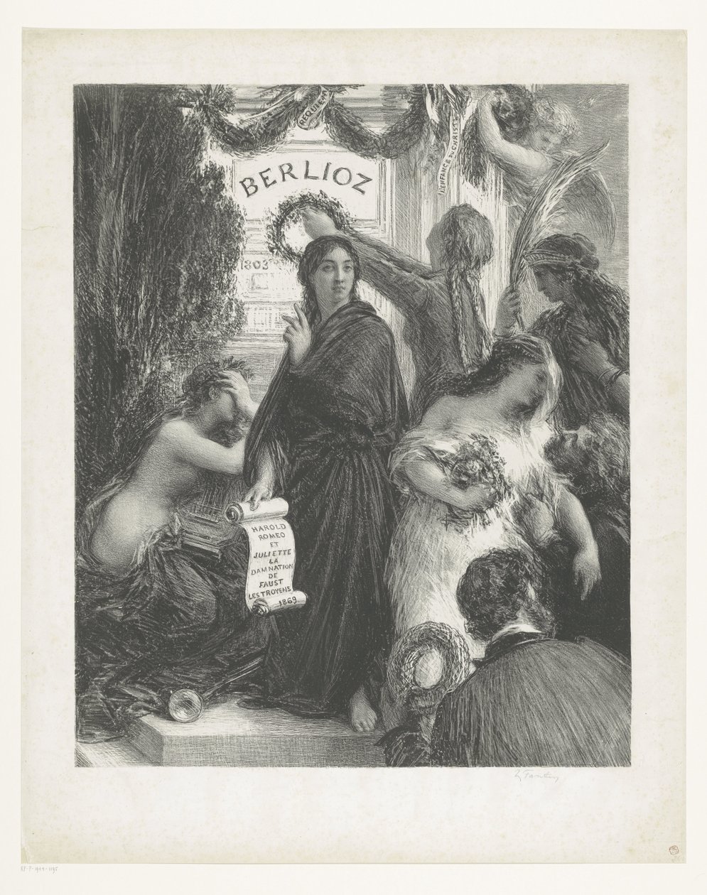 Plakat Musik Hector Berlioz von Ignace Henri Jean Fantin-Latour