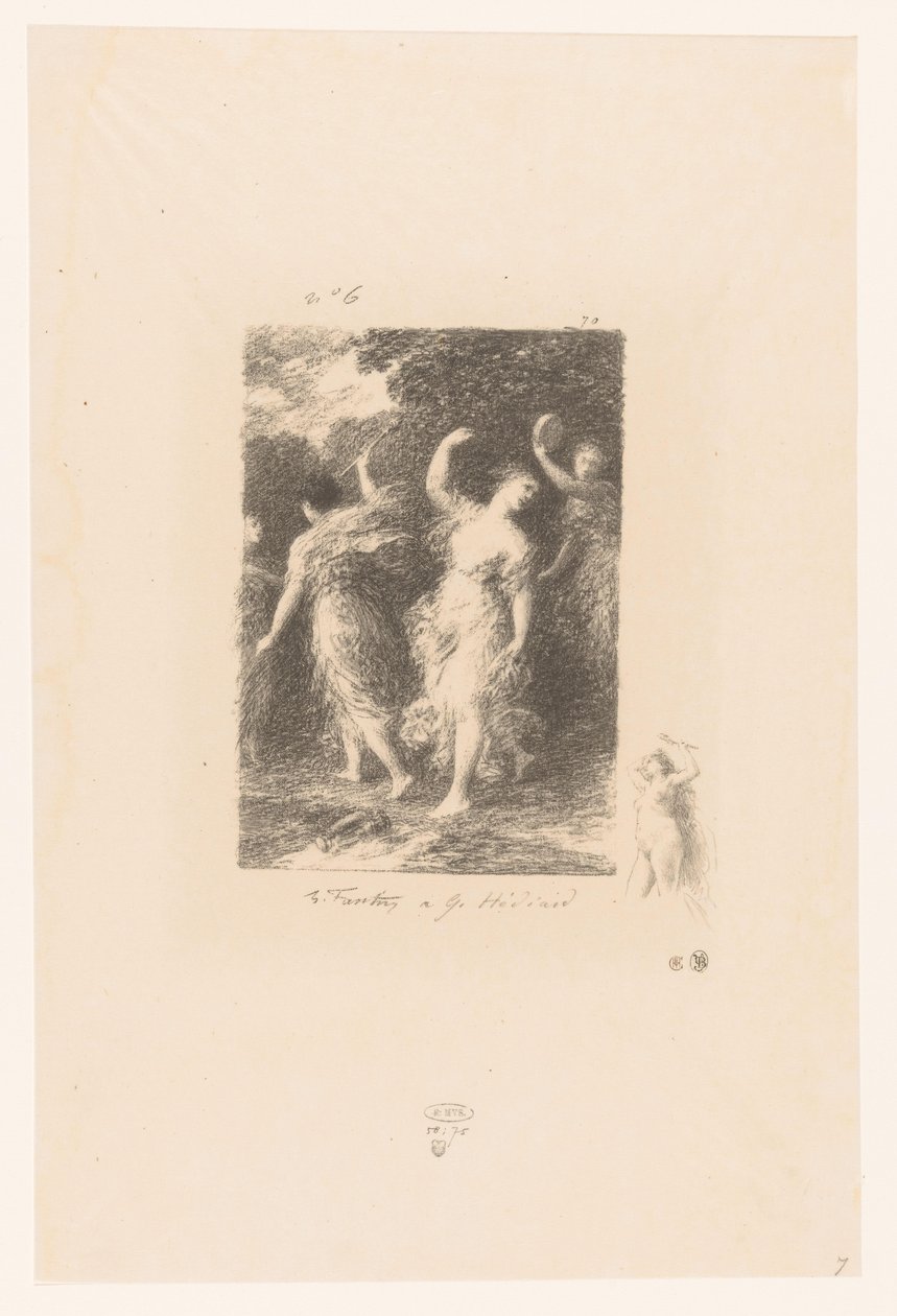 Bacchanten tanzen und machen Musik von Ignace Henri Jean Fantin Latour
