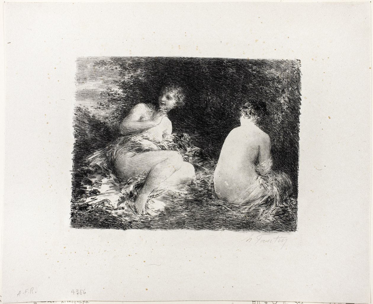 Badende Frauen, zweite mittlere Platte von Ignace Henri Jean Fantin Latour