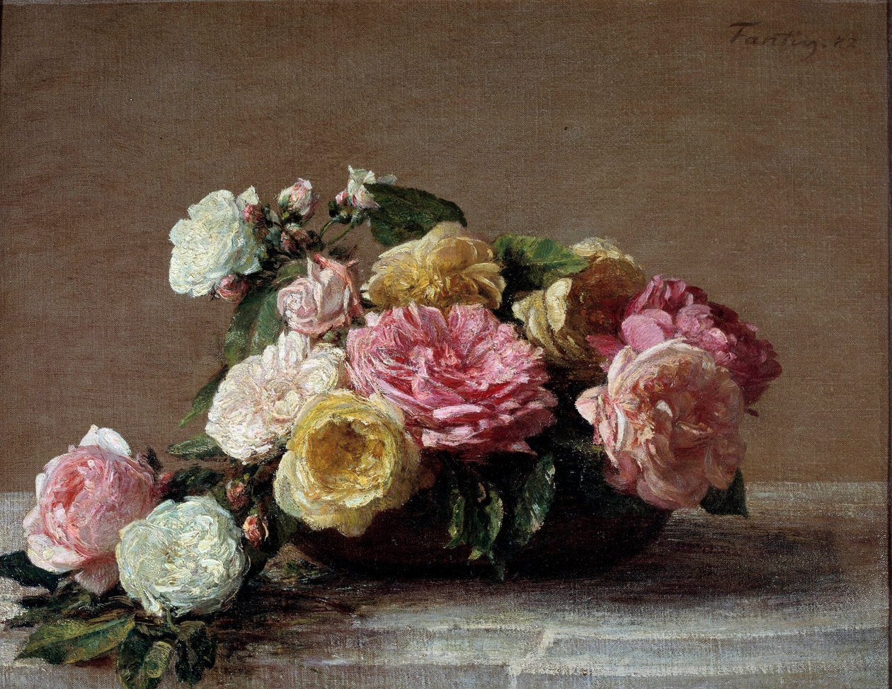 Rosen in einer Tasse von Ignace Henri Jean Fantin Latour
