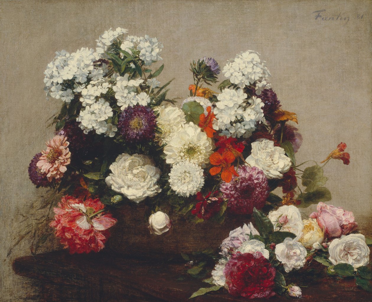 Stillleben mit Blumen von Henri Fantin Latour