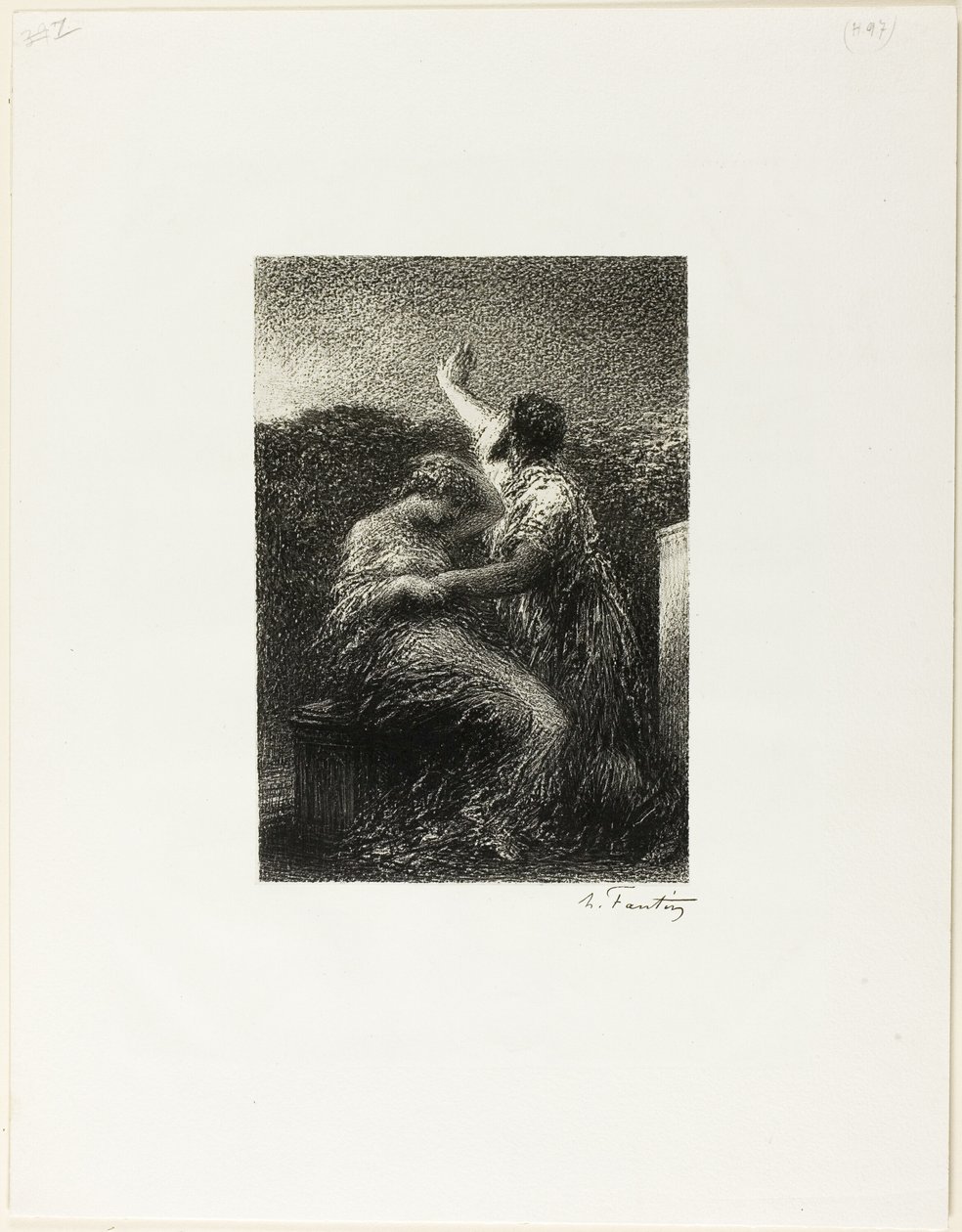 Der Magier Balthasar und Fatima von Ignace Henri Jean Fantin Latour