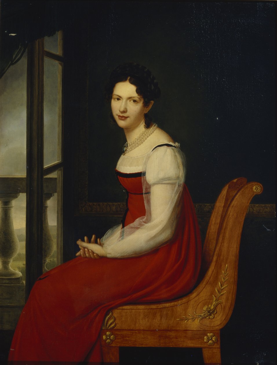 Porträt von Prinzessin Varvara Sergeyevna Dolgorukova 1793-1833, geb. Gagarina, ca. 1820 von Henri Françoiss Riesener