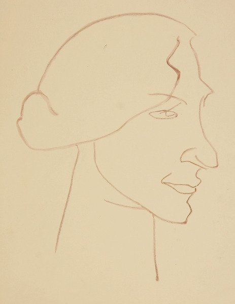 Sophie im Profil von Henri Gaudier Brzeska