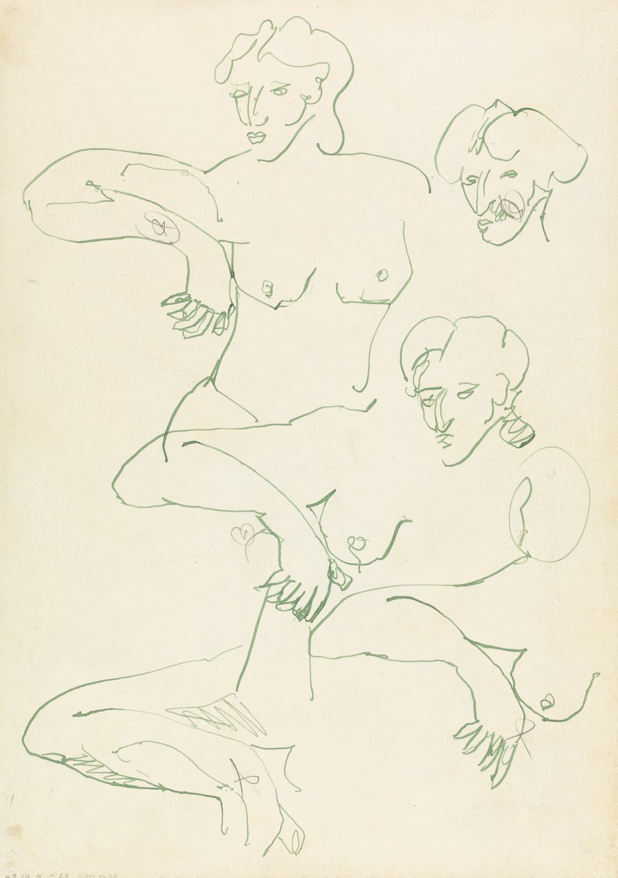 Fünf Studien einer weiblichen Figur von Henri Gaudier Brzeska