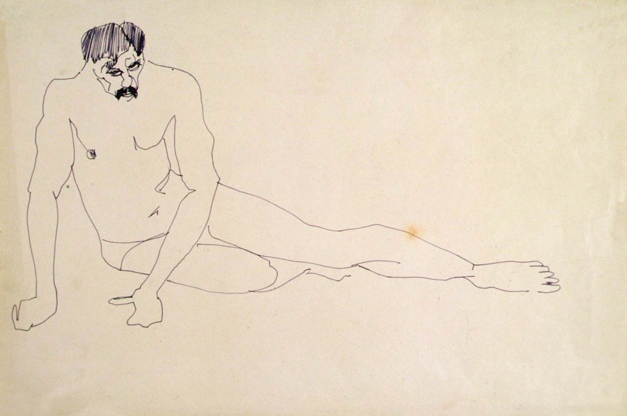 Männlicher Akt ruhend von Henri Gaudier Brzeska