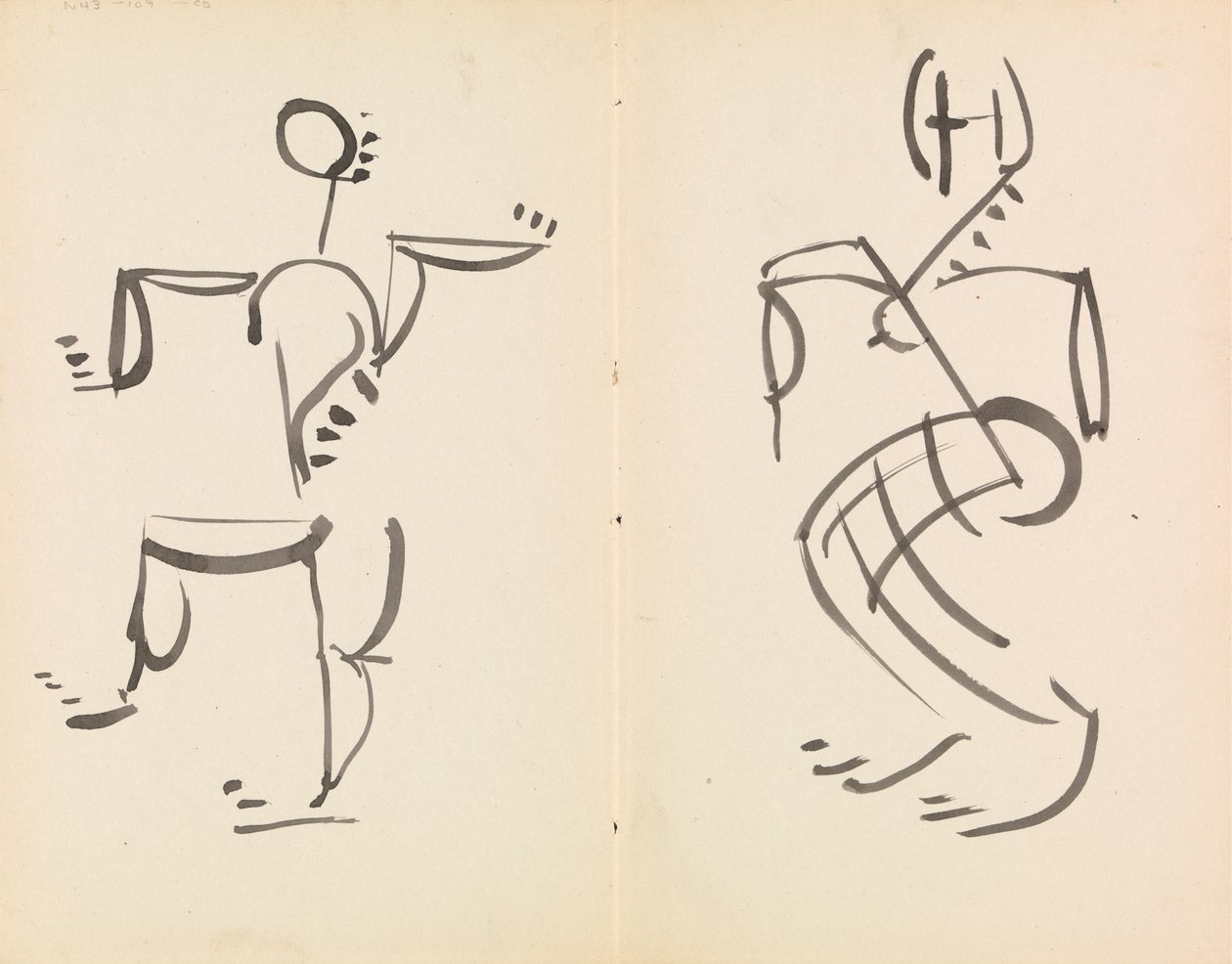Männliche und weibliche Tanzfiguren von Henri Gaudier Brzeska