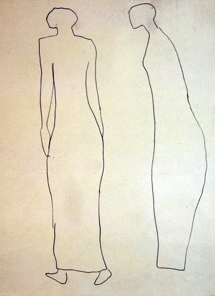 Silhouetten (Spaziergänger) von Henri Gaudier Brzeska