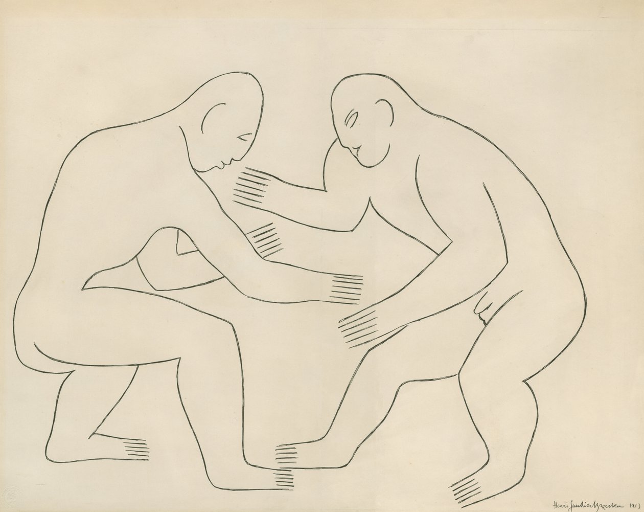 Die Ringer von Henri Gaudier Brzeska