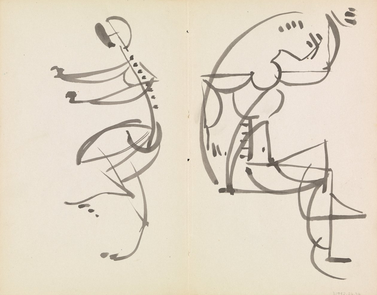 Zwei Figurenstudien von Henri Gaudier-Brzeska
