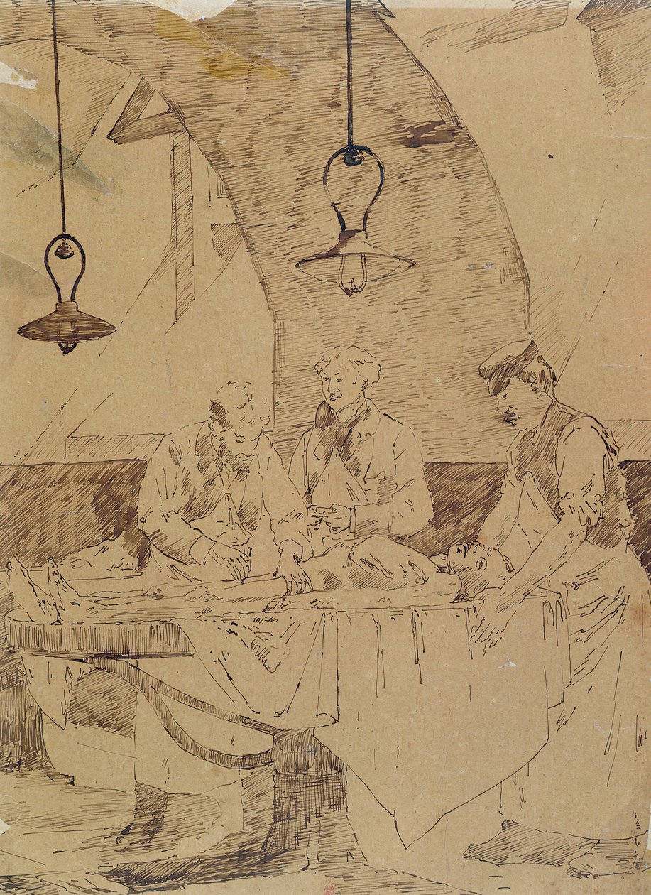 Autopsie im Hôtel-Dieu, Paris, Ende des 19. Jahrhunderts von Henri Gervex