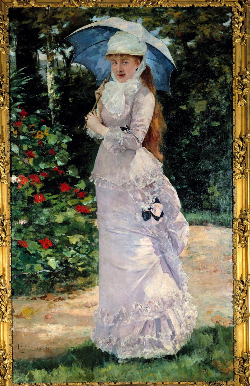 Porträt von Madame Valtesse de la Bigne (1861-1910), Kurtisane, die als Modell für Nana diente. Gemälde von Henri Gervex (1852-1929) von Henri Gervex